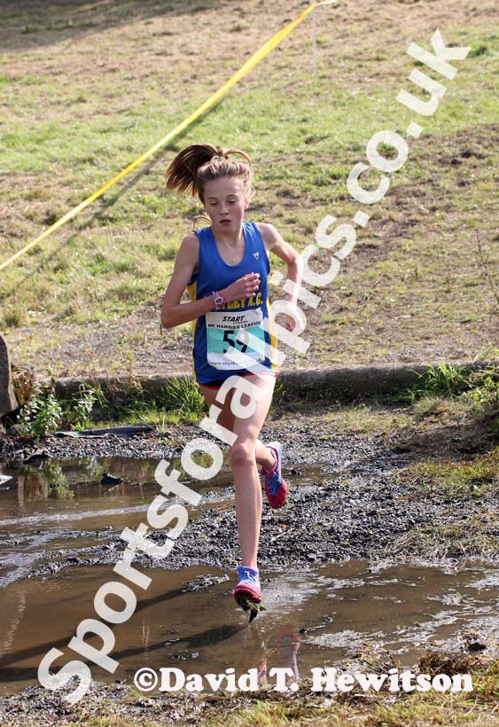 Sophie Burnett (Birtley) on her way to winning the under-17s and u-20s, Sherman Cup, Hedley Farm, Tanfield,  County Durham.